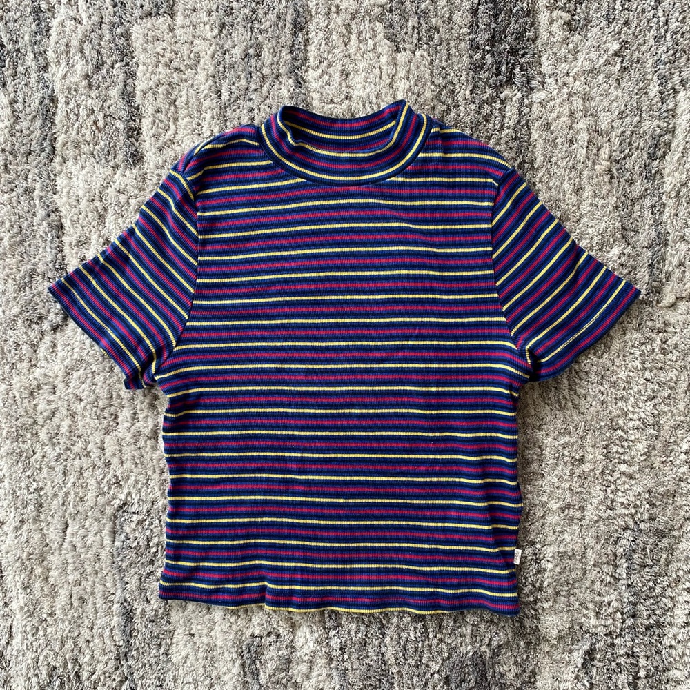Levi’s Striped Mock Turtleneck Tee